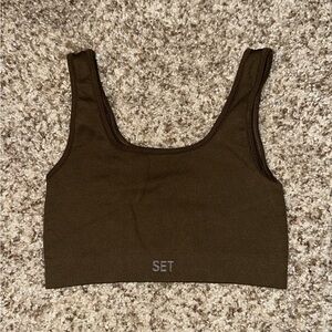 Set active sports bra brown size XS